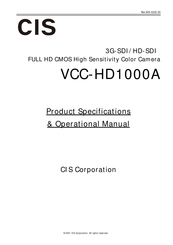 CIS VCC-HD1000A Product Specification & Operational Manual