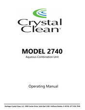 Crystal Clean 2740 Operating Manual
