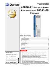 Dantel D11-46020-41 Installation & Operation Manual