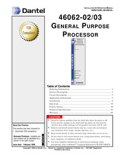 Dantel C11-46062-02 Installation & Operation Manual