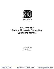 RKI Instruments 65-2336RKSS Operator's Manual