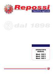 Repossi 120/1 Operator's Manual