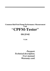 Open System CPFM-Tester User Manual