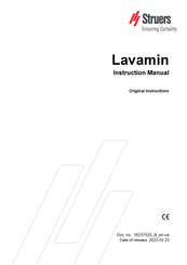 Struers Lavamin Instruction Manual