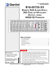 Dantel B18-05725-04 Installation & Operation Manual