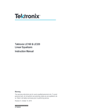 Tektronix LE160 Instruction Manual