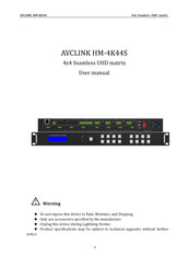 AVCLINK HM-4K44S User Manual