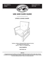 HAMPTON BAY 639331 Use And Care Manual