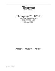 Thermo Scientific EASYpure 1164 Series Operation Manual And Parts List