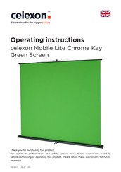 Celexon Mobile Lite Chroma Key Operating Instructions