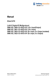 Belden Lumberg Automation 0980 XSL 3923-121-007D-01F Manual