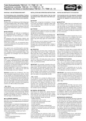 Helios TSD 0,8-11 Installation And Operating Instructions