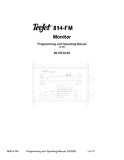TeeJet 814-FM Programming And Operating Manual