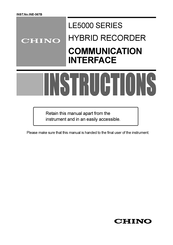Chino LE5000 Series Instructions Manual