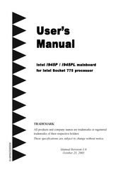 Intel i945PL User Manual