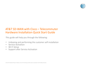 AT&T Teleworker Cisco 1101 Quick Start Manual