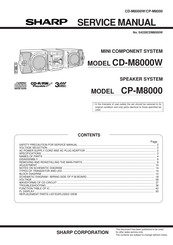 Sharp CD-M8000W Service Manual