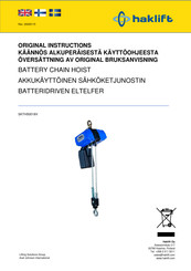 Haklift SKTH50018V Manual