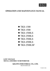 BSD TKS-2500LS Operation And Maintenance Manual