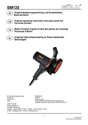 GÖLZ SM125 Original Operating Instructions And Spare Parts List