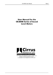 Cirrus CR:811B User Manual