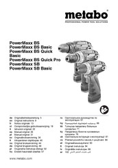 Metabo PowerMaxx BS Original Instructions Manual