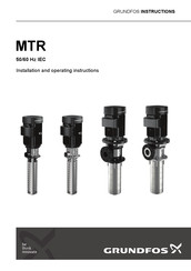 Grundfos MTR 20 Installation And Operating Instructions Manual