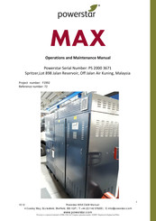 PowerStar MAX Operation And Maintenance Manual