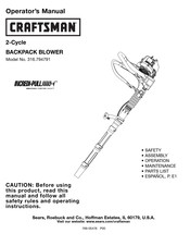 Craftsman INCREDI.PULL 316.794790 Operator's Manual