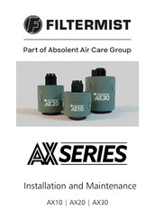 FILTERMIST AX20 Installation And Maintenance Manual