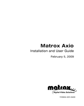 Matrox Axio Installation And User Manual