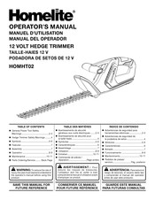 Homelite HOMHT02 Operator's Manual