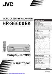 JVC HR-S6600EK Instructions Manual