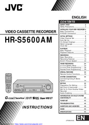 JVC HR-S5600AM Instructions Manual