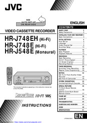 JVC HR-J548E Instructions Manual