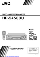 JVC HR-S4500U Instructions Manual