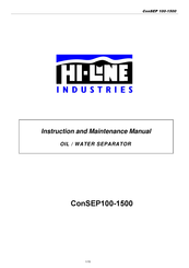 Hi-Line ConSEP750 Instruction And Maintenance Manual