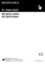 SORIMEX SpO2 Instructions For Use Manual