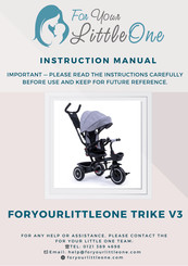 For Your Little One TRIKE V3 Instruction Manual