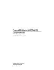Digital Equipment Personal DECstation 5000 50 Operator's Manual