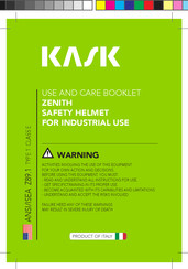 Kask ZENITH XL Use And Care Booklet