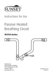 SUNSET VC1114 Series Instructions For Use Manual