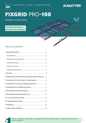 Schletter FIXGRID PRO-100 Assembly Instructions Manual