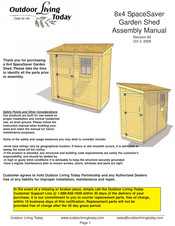 Outdoor living today 8x4 SpaceSaver Garden Shed Assembly Manual
