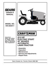 Sears CRAFTSMAN 944.602011 Owner's Manual