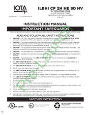 IOTA ILBHI CP 2H HE SD HV Instruction Manual