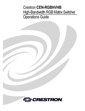 Crestron Electronics CEN-RGBHVHB Operation Manual