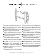 Sanus Systems VisionMount MT25 Installation Instructions Manual