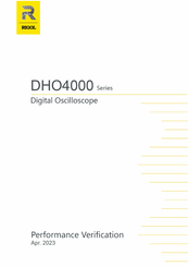 Rigol DHO4804 Performance Verification Manual