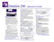 Opex Omation 206 Operator's Manual